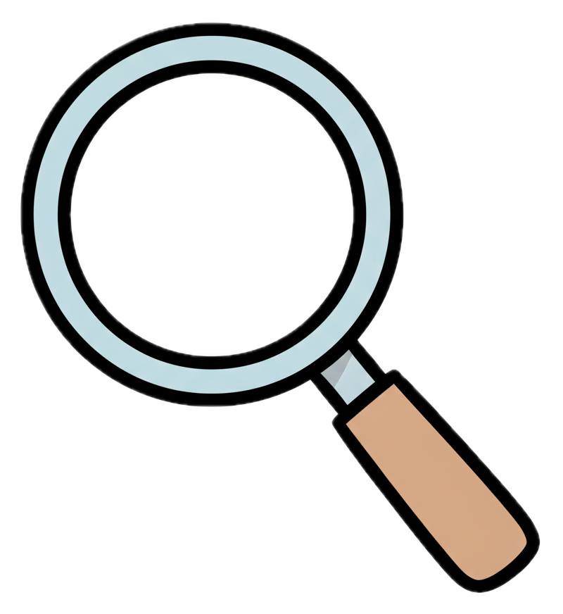 doodle loupe avec arrière plan supprimé